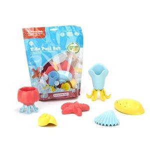 Kid’s 6 Piece Tide Pool & Bath Toy Set pour and play sensory water green toys